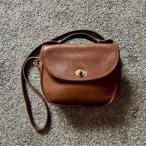 RARE Vintage Coach Small Plaza Crossbody 9860 British Tan